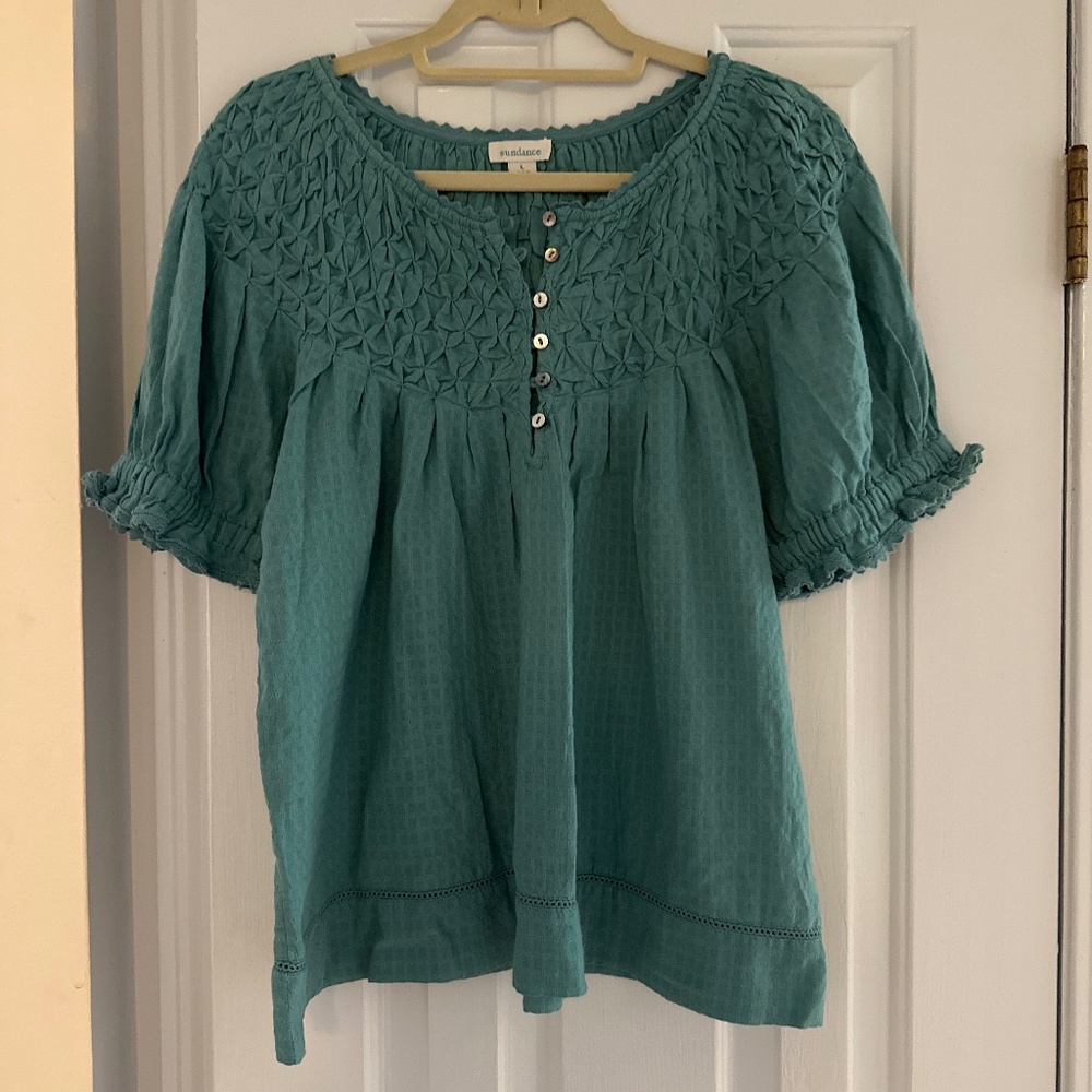 NWOT Sundance Lodi Top L Green